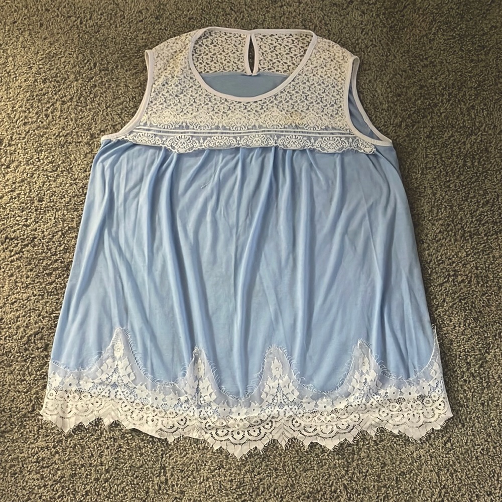 Light Blue XL blouse